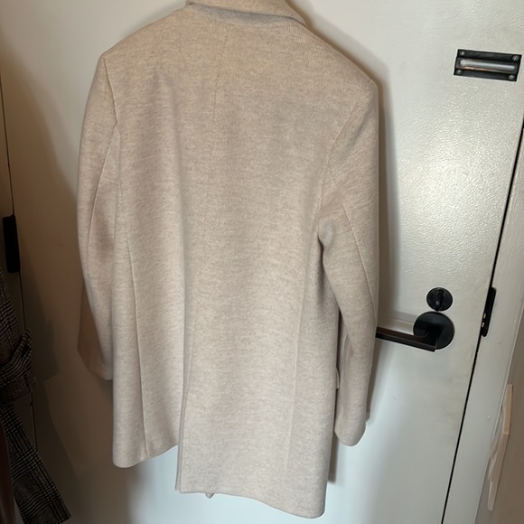 Zara. White double breasted coat xs oversized look - Picture 6 of 7